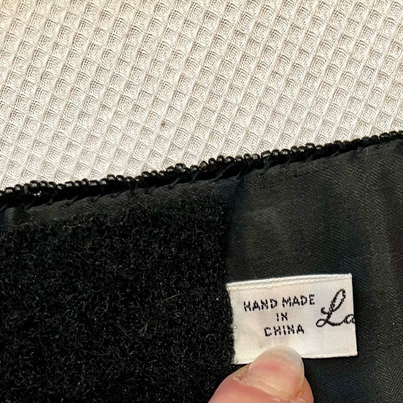 🤩Women’s Black/Multi Color Velvet & Beaded/ Sequin Accent Belt, Sz Medium - Picture 6 of 8